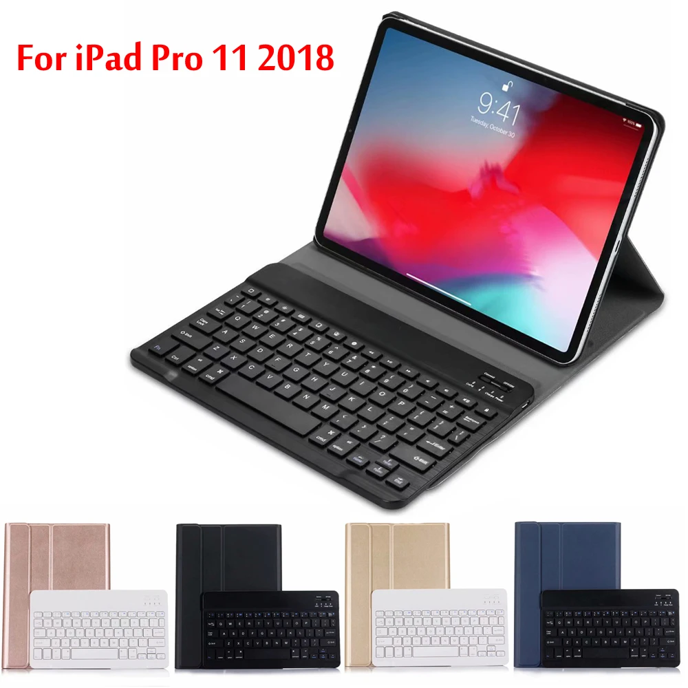 Для iPad Pro 11 чехол для iPad 11 высококачественный ультра тонкий Съемный беспроводной Bluetooth клавиатура чехол+ подарок