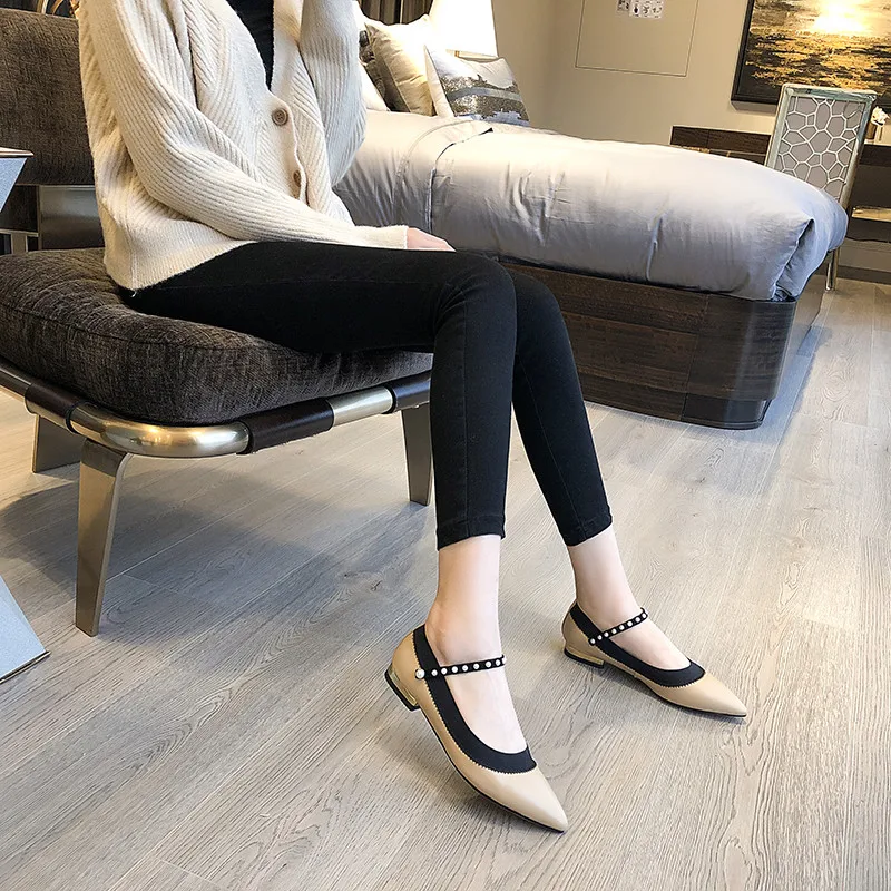 Женские туфли на низком каблуке FEDONAS черные вечерние mary janes из натуральной кожи с