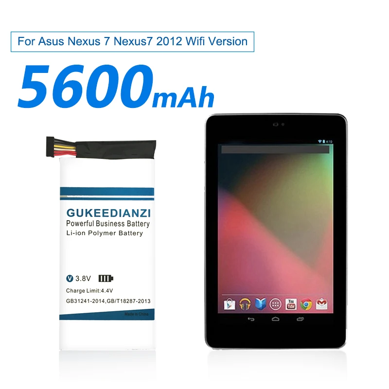 GUKEEDIANZI 5700mAh C11-ME370TG Battery For Asus Google Nexus 7 Nexus7 2012 3G Version Tablet PC Replacement | Мобильные телефоны и