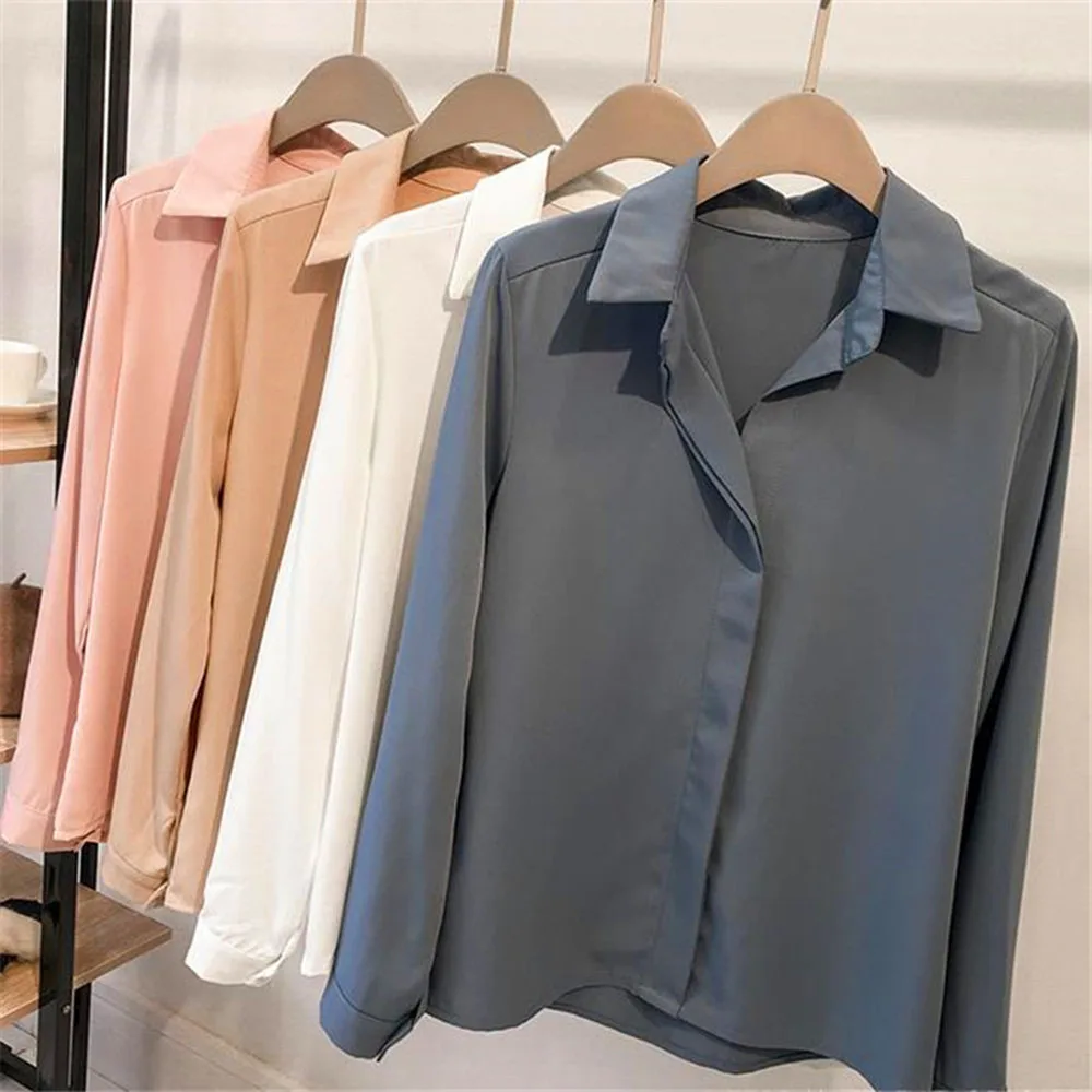 Весенняя женская блузка Новинка в Корейском стиле Одежда простом повседневном с