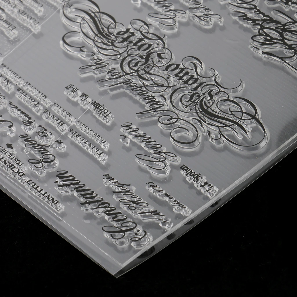 Силиконовый очистить резиновый штамп английские Декорации для скрапбукинга DIY