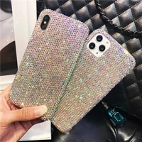 full bling crystal diamond case cover for iphone 13 12 mini 11 pro xs max xr x 8 7 6 6s plus se luxury shiny diy handmade case