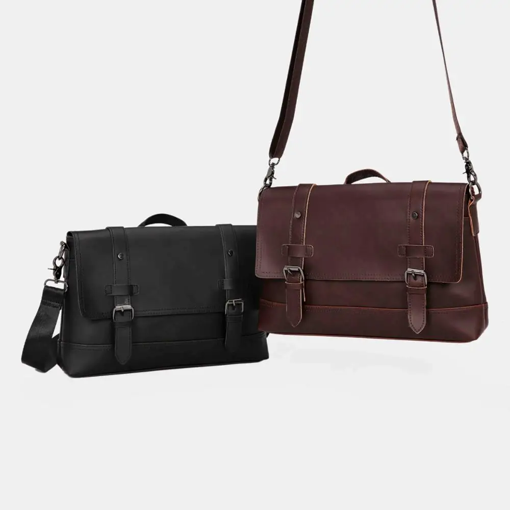 Винтажный мужской портфель брендовая сумка из искусственной кожи мужская