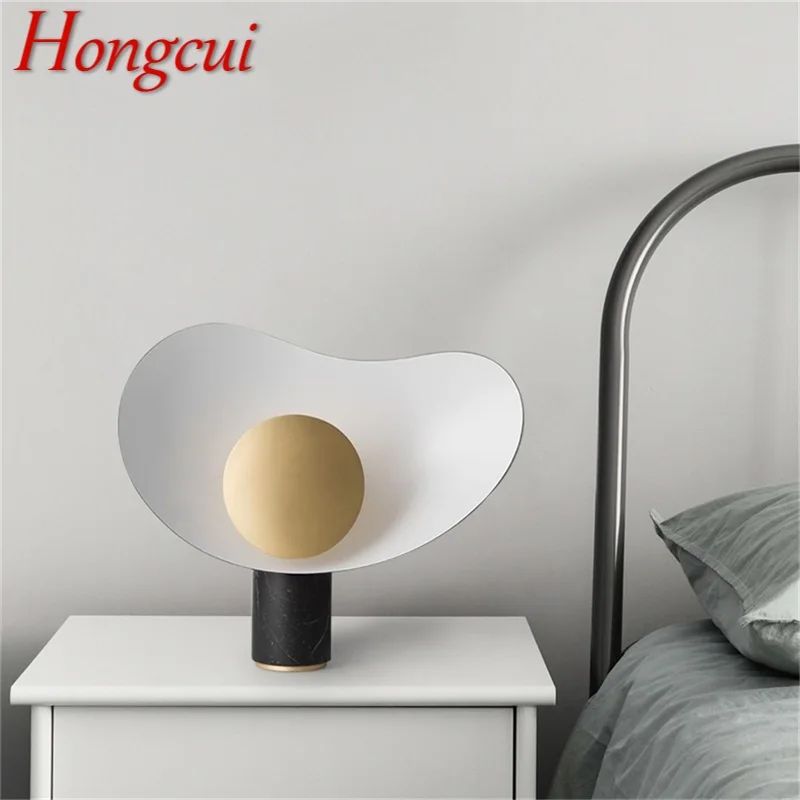 

Hongcui Contemporary Nordic Creative Table Lamp LED Marble Desk Light for Home Bedroom Decoration