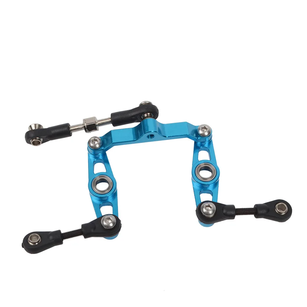 Brazos de direcci&oacute;n de aluminio TT01, accesorios para Tamiya TT-01, tipo E, TT-01E, 1/10 RC, piezas de actualizaci&oacute;n de coche de derrape-1