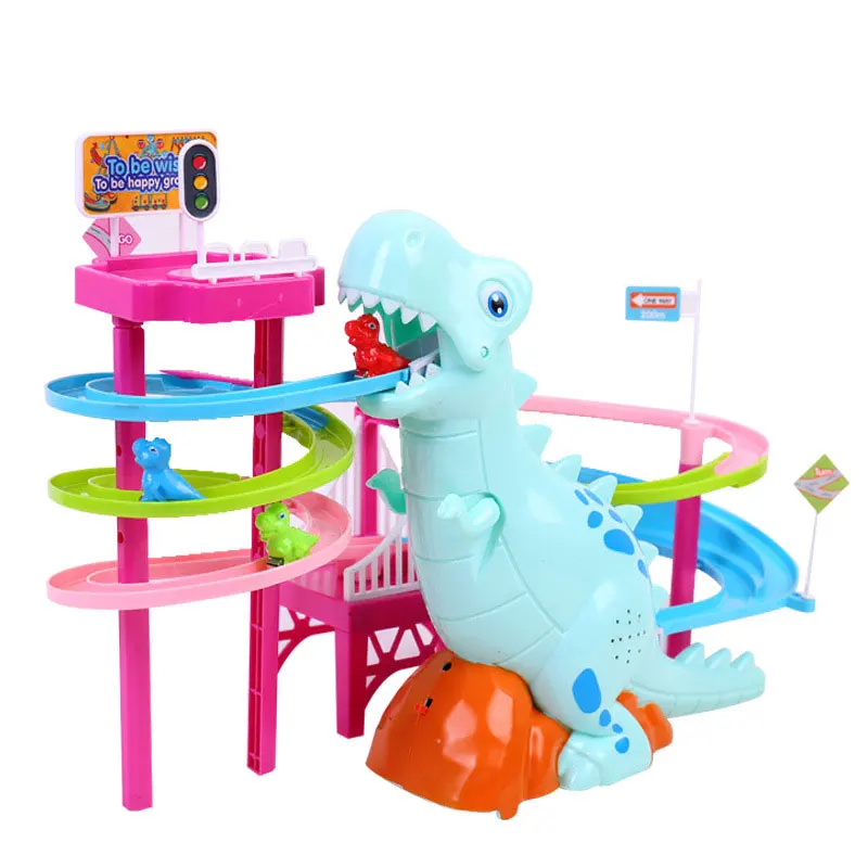 

Musical Dinosaur LED Race Toy Adventure Puzzle Toy Birthday Gift for Children Kids BM88