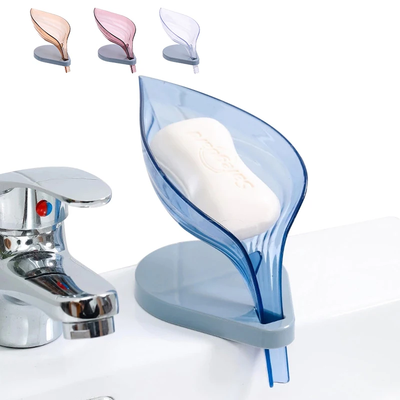 Держатель для мыла в форме листа креативная присоска хранения чехол инструменты