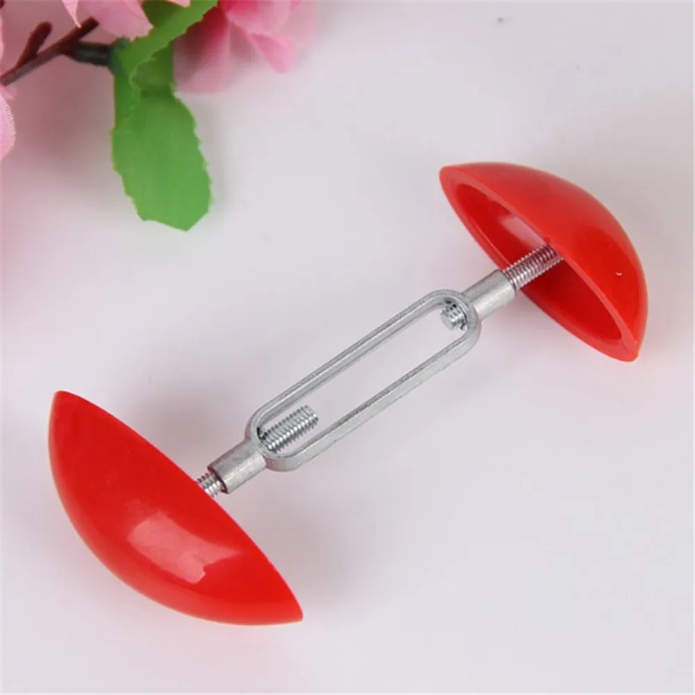 2Pc Portable Mini Shoes Stretchers Adjustable Shoe Support Solid Red Shoe Expander Width Extender Shoe Tree Keeper Men Women