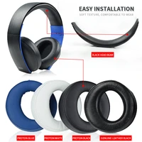 original black ear pad cushion earmuff earpads for sony gold wireless ps3 ps4 7 1 virtual surround headset cechya 0083lr
