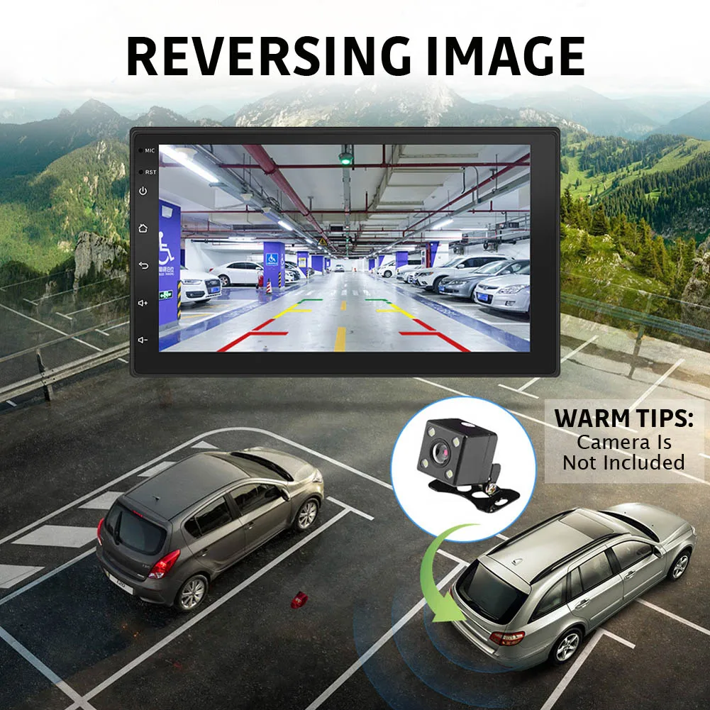 7 дюймовый автомобильный видеорегистратор камера mp5 плеер радио Bluetooth FM GPS