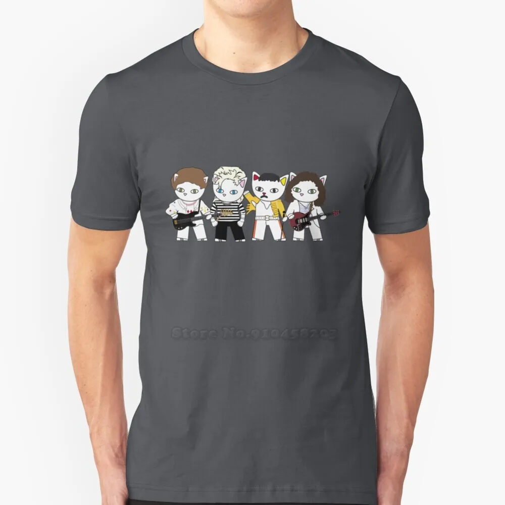 Футболка Meow рок-группы в стиле хип-хоп милая дизайнерская рубашка топ подарок для