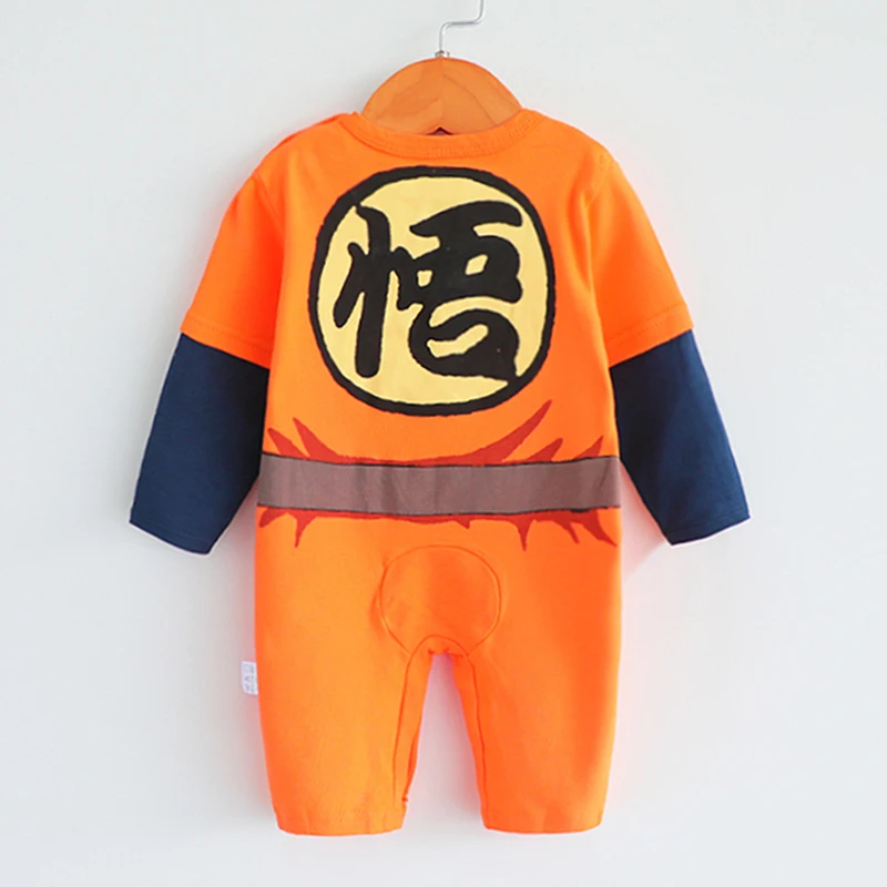DBZ Anime Clothes Newborn Baby Boy Costume Organic Cotton Halloween Children Overalls New Born Clothing Infant Romper Onesie |