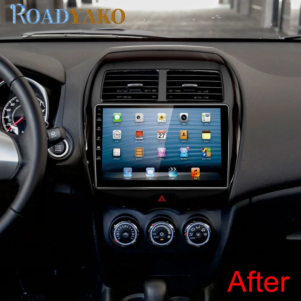 Автомобильная панель 10 1 дюйма Android для MITSUBISHI ASX 2013 2019 стерео автомобильное радио