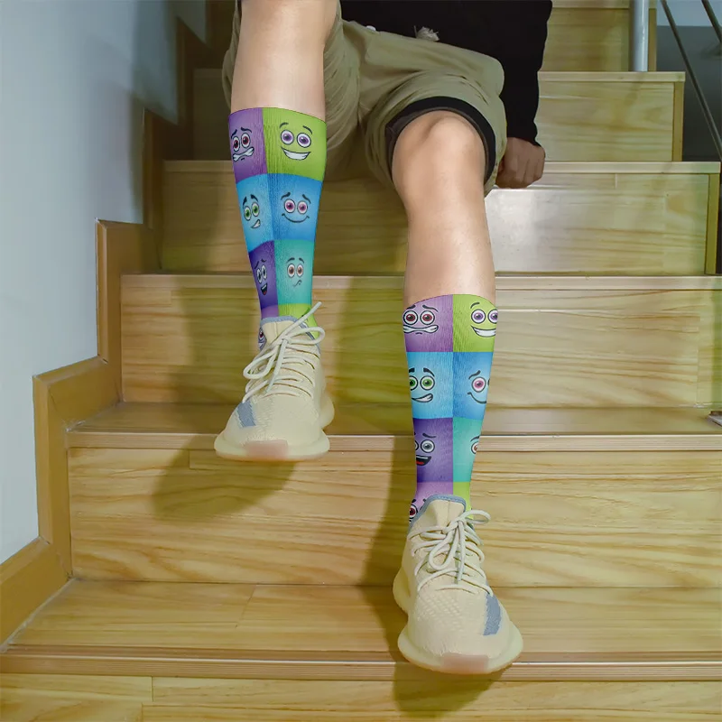 Новые модные носки с 3D рисунком смайликов для женщин эмотивы милые студенческие