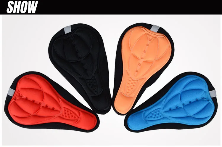 

28x16cm 4 Colors Bicycle Saddle 3D Soft Cycling Seat Cover MTB Mountain Bike Thickene Sponge Pad Outdoor Breathable Cushion