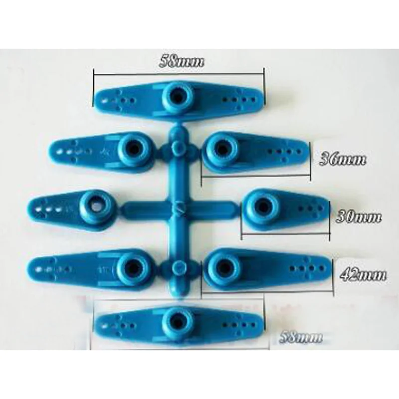 8PCS/Set 23T Teeth JR Servo Rocker Arm 30/36/42/58mm Steering Engine Rocking For FPV RC Accessories Parts Blue | Игрушки и хобби