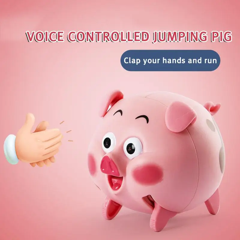 

Voice Control Induction Whistle Pig Running and Jumping Baby Electric Piggy Electric Toy Cute Pig Children's Toy