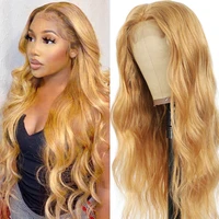 brazilian body wave 4x4 lace closure wigs pre plucked honey blonde 99j human hair wig remy lace wigs for black women 150