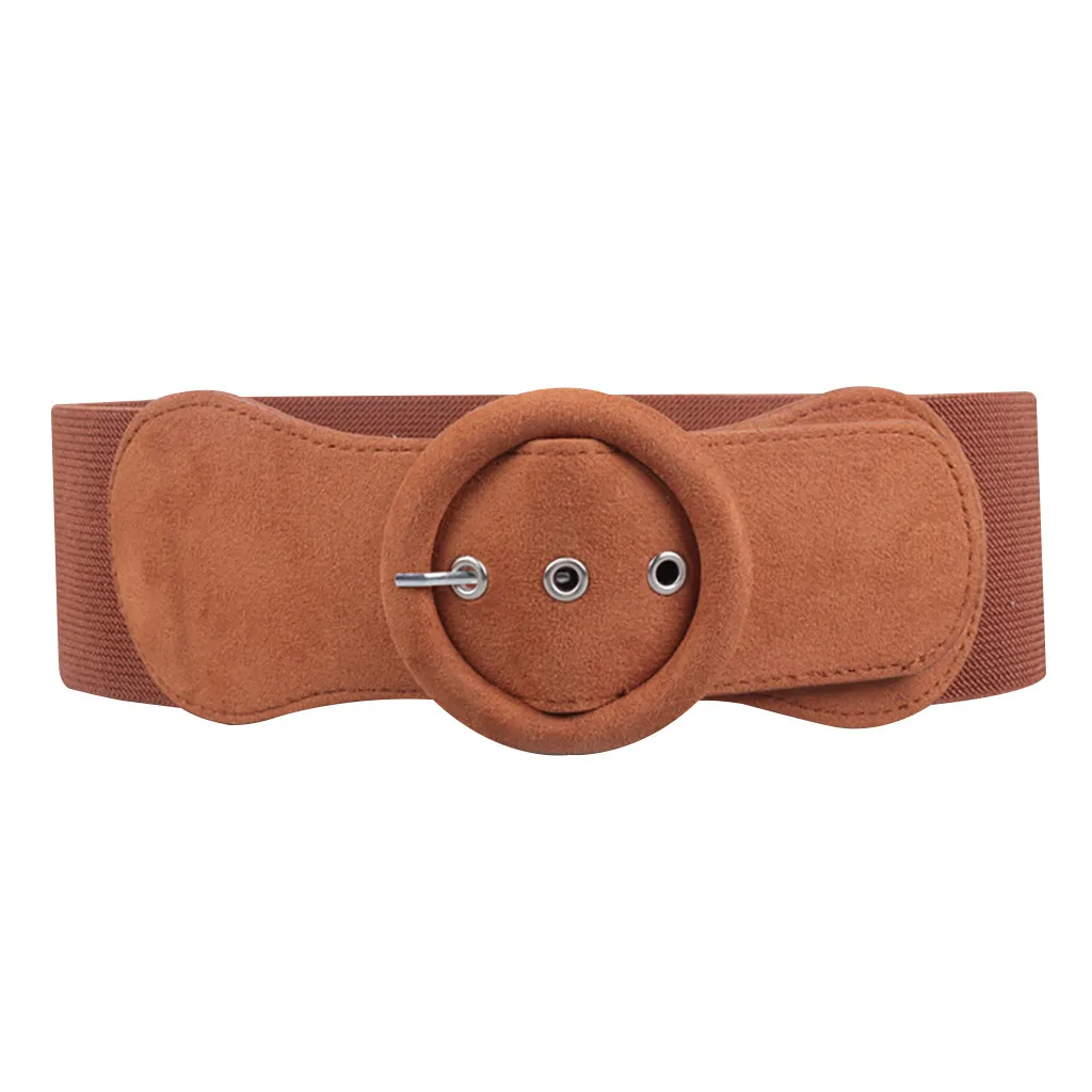 SAGACE корейское модное Замшевое платье с пряжкой на поясе широкий пояс женский