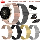 Ремешок Миланская петля для Huawei Watch GT3 42 мм 46 мм, металлический браслет из нержавеющей стали для Huawei Watch 3 GT2 GT3 Pro
