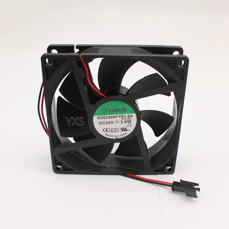 KDE2409PTB1-6A VFD вентилятор DC 24V 3,6 W 0.14A 4900 об/мин(9 см) 9025 90*90*25 мм Инвертор Вентилятор охлаждения 2 провода