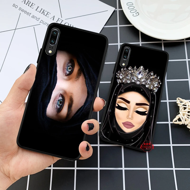 Красивые мусульманские женские силиконовые чехол для Huawei P8 Lite 2015 2017 P9 2016 Mimi P10 P20 P30