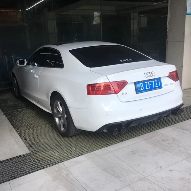Углеродного волокна диффузор губа на задний бампер для Audi A5 Sline S5 купе 2014-2017
