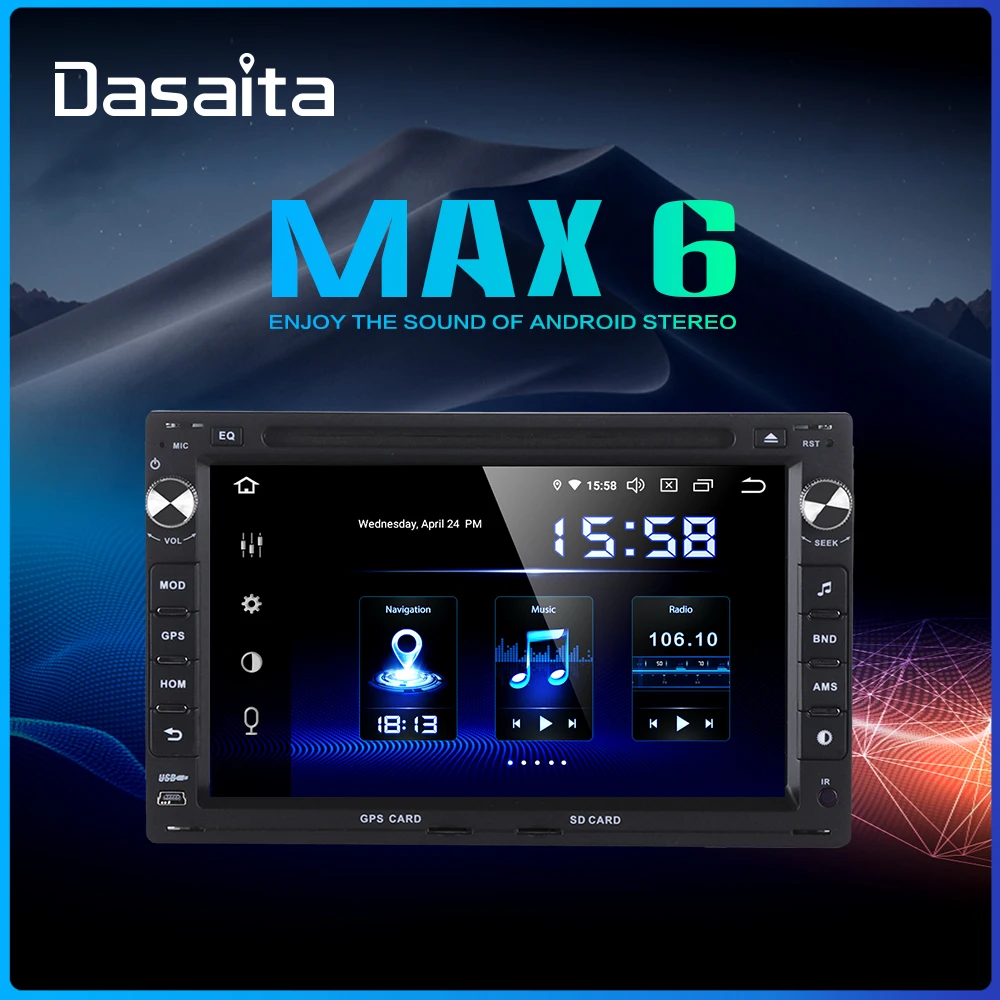 Dasaita 2 Din Android 9,0 автомобильный DVD Raio для VW Passat(MK5) Jetta Bora/Polo(MK3, 4) Golf(MK4) Citi Golf, Chico Sharan, Transporter