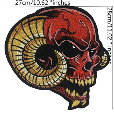 Dice Skull Patches Skull Patch Iron On Embroidered Patch for Jacket Clothes Vest DIY Apparel Accessories Sewing Applique - Цвет: B