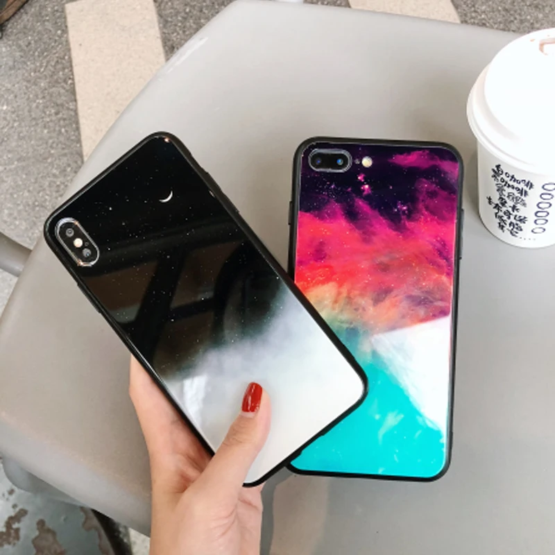 Красивый чехол s с мраморной текстурой для iPhone 11 Pro Max X XS XR Xs 7 8 Plus TPU стеклянный