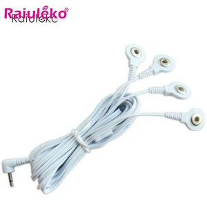 DC 2,5 мм 2 4-контактный штекер, соединяющий десятки электродных проводов, проводящие кабели для массажера, для терапевтического массажера подушечки электроды