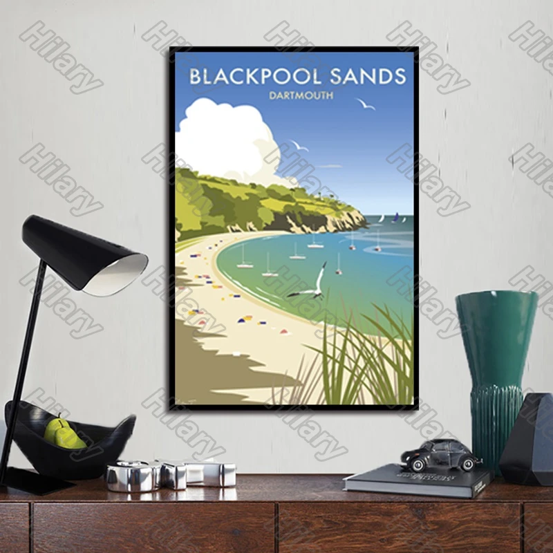 

Poster Sailing Harbor Cartoon Canvas Painting and Prints Wall Pictures Decoration for Living Room and Bedroom Frameless Style