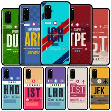 Airline Ticket Silicon Shell for Samsung Galaxy S20 FE S21 Ultra 5G S8 S9 Coque for SAMSUNG S10 S20 Plus S10e TPU Case