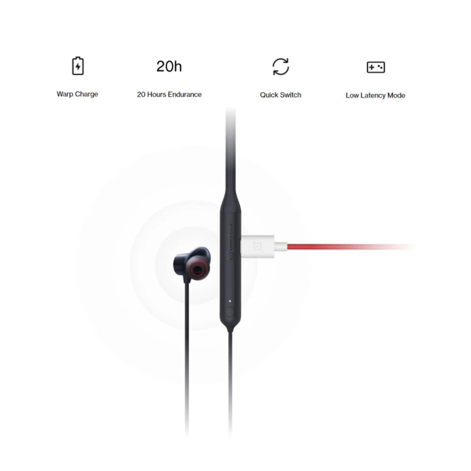 2020 Новинка OnePlus пули беспроводные Z Bluetooth Магнитный контроль микрофон в ухо