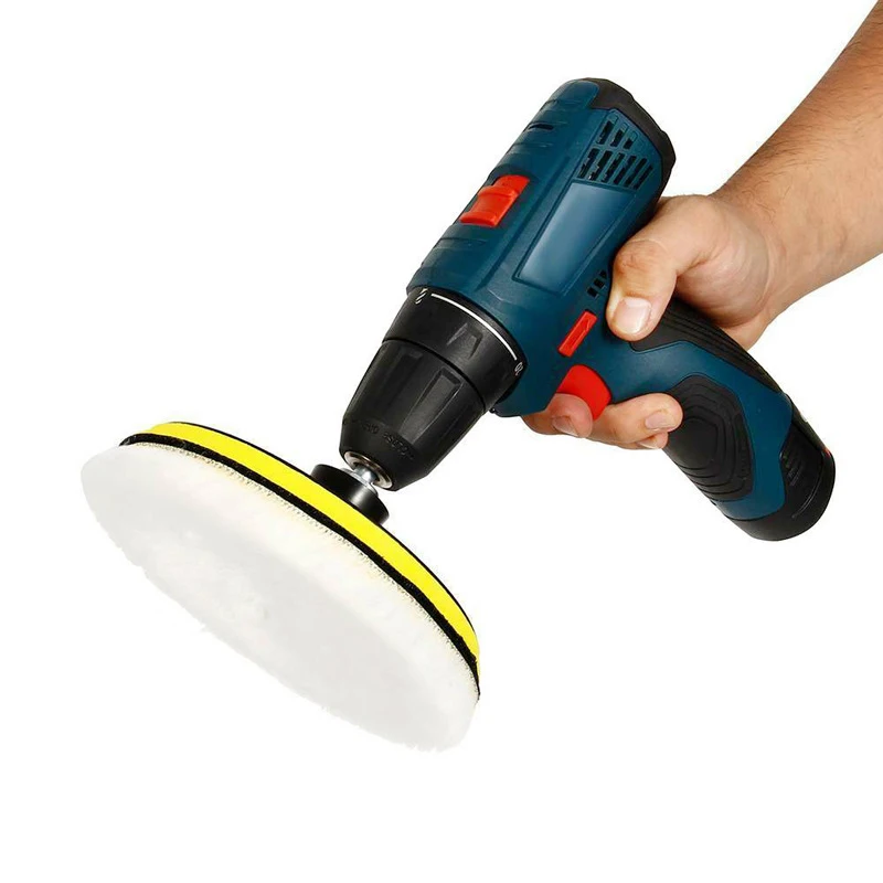 

Useful Cleaning Sponge Wool Wheel Mop Drill Adapter Self-adhesive 5-piece Set Car Polisher Buffing 6 inch Classic Polishing Pad