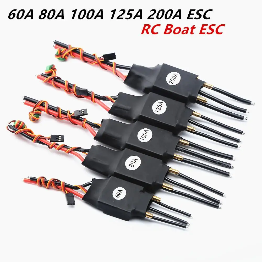 

Brushless 60a/80a/100a/125a/200a A Water Cooling Electric Speed Controller Esc With 5v/3a Bec For Rc Boat/airship Model