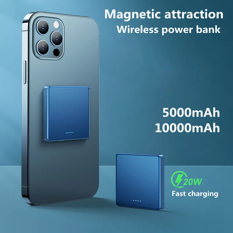 10000mah magnetic power bank pd20w fast charging external battery for iphone 13 12 mini pro xiaomi huawei 15w wireless charger free global shipping