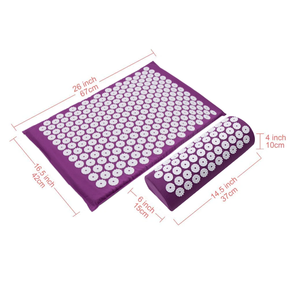 Йога Лотос Спайк Акупрессура подушка набор массажер для спины и тела Акупунктура