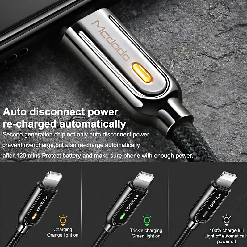 10 шт./лот Mcdodo USB кабель для iPhone X Xs Max XR 2.4A Быстрая зарядка зарядки и передачи данных