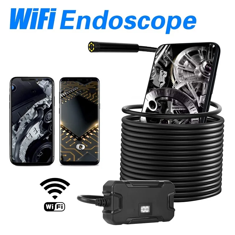 Y13 5,5 мм wifi эндоскоп камера экран дисплей HD1080p Водонепроницаемый 3,5 м/5 м/10 м инспекционный бороскоп для Iphone android телефон
