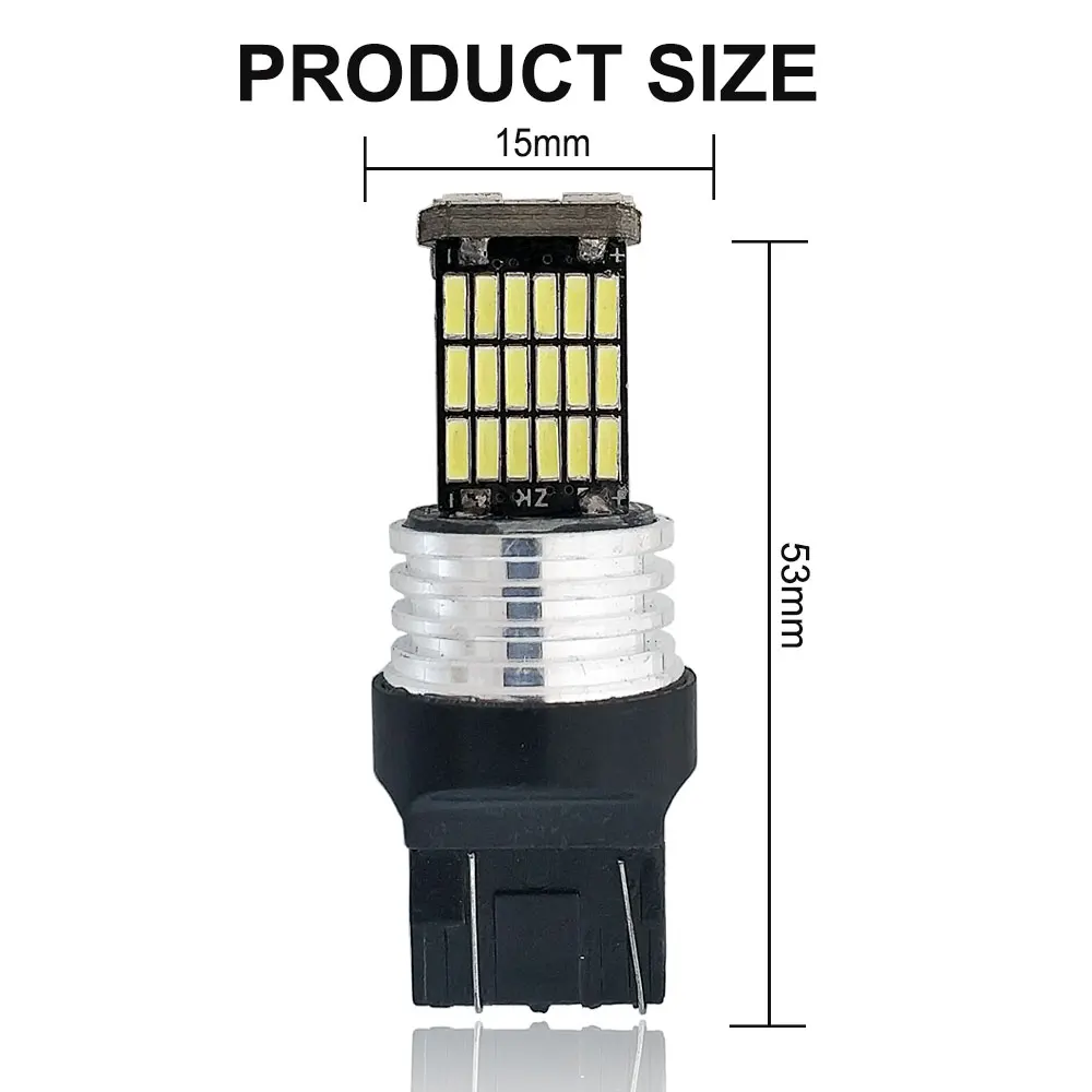 2 шт. T20 7440 7443 светодиодный светильник W21/5 Вт W21W светодиодный 45SMD 4014 автомобильная лампа автомобильный тормозной светильник лампа заднего хода белый красный желтый