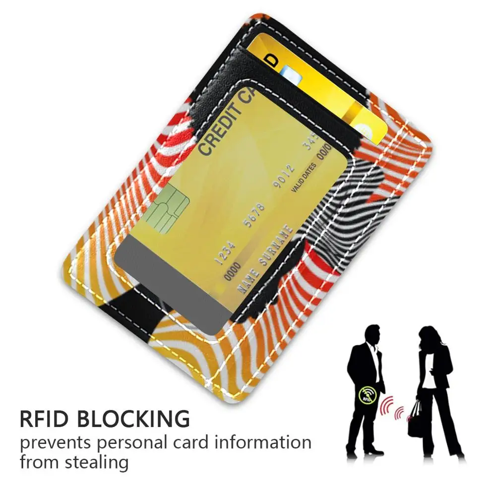 

Portrait African Women Card Sets Multi-Card Position Compact Card Package Mini Leather Card Holder Document Ultra-thin Wallet