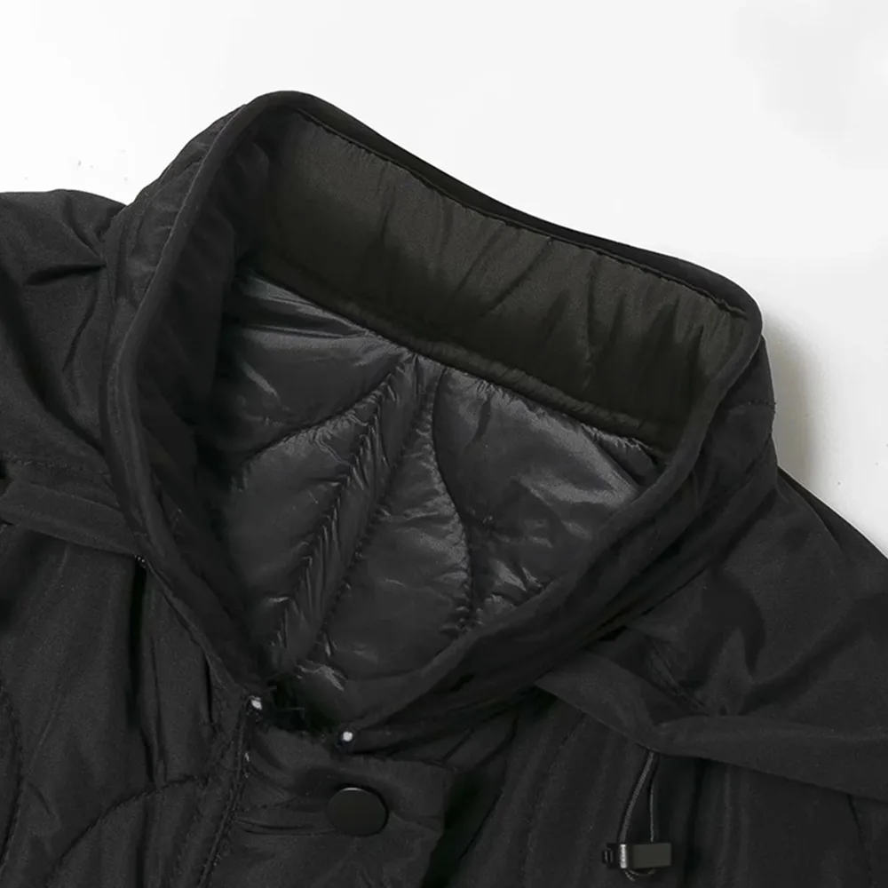 

Women's Jacket Parkas Coat Winter Thick Coat 2020 ZA Long Sleeve Female Warm Oversize BF Coat Black Hooded Jacket Lace up Jacket