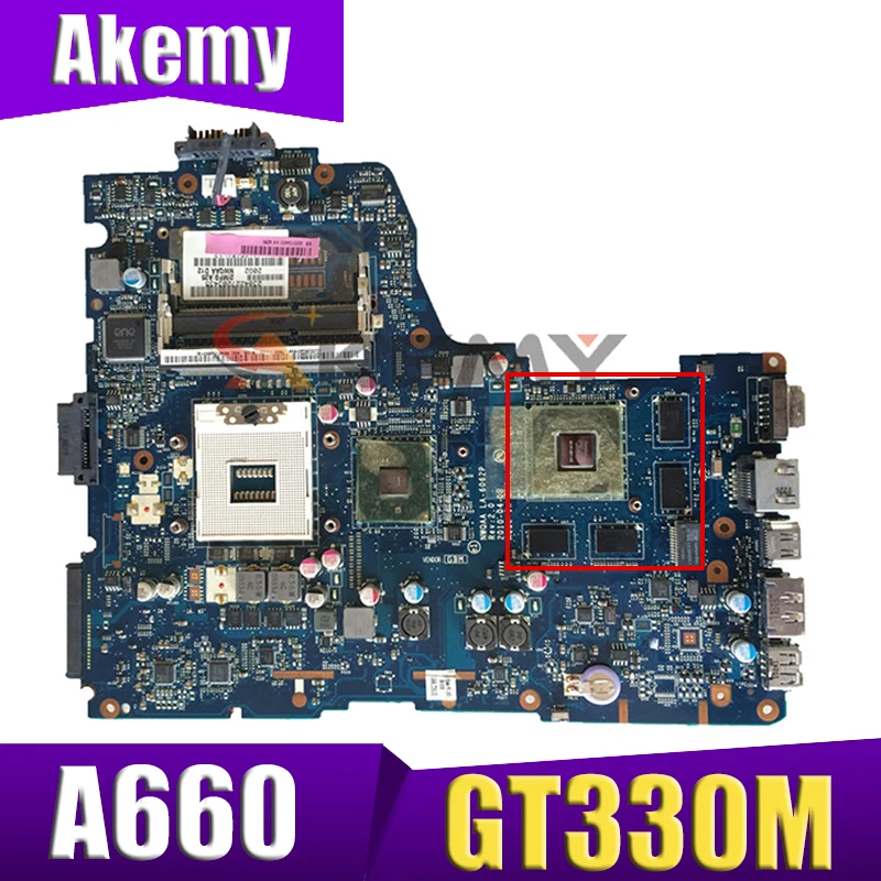 

AKEMY LA-6062P K000104430 K000112450 для Toshiba Satellite A660 A665 Материнская плата ноутбука 3D версия GT330M GPU Бесплатная ЦП