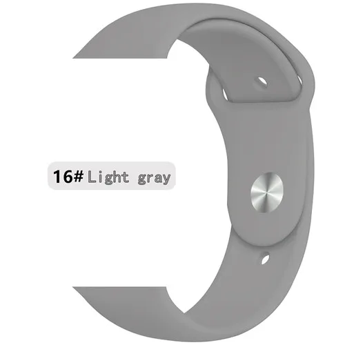 cool gray 16 Новые спортивные силиконовые часы для apple watch band 4 44 мм 40 мм(iwatch 5) apple watch 3 2 1 42 мм 38 мм аксессуары для наручных браслетов - Цвет ремешка: cool gray 16