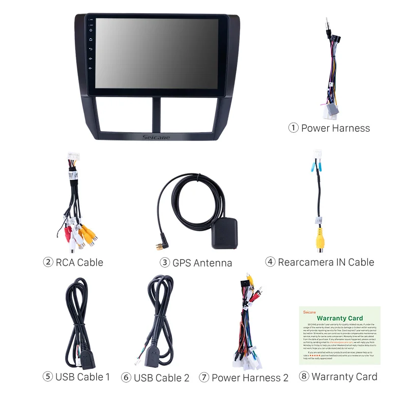 Автомагнитола Seicane 9 дюймов Android 8 1 для Subaru Forester 2008 2009 2010 2011 2012 сенсорный экран