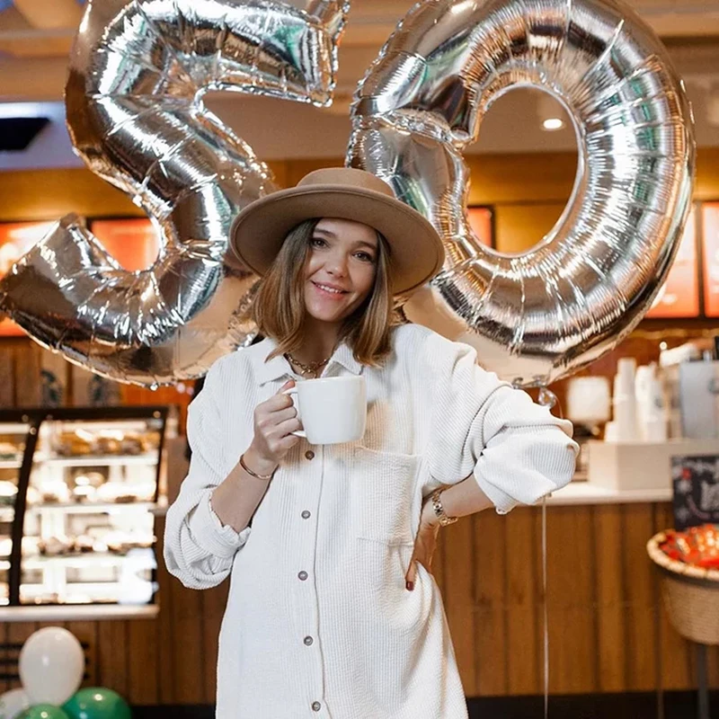 40 дюймов гигантские надувные воздушные шарики розового цвета: золотистый