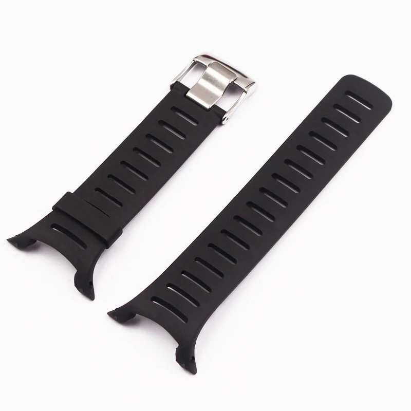 Ремешок силиконовый мягкий для SUUNTO T Series T1 T1C T3 T3C T3D T4C T4D|watch accessories|black strapwatch strap