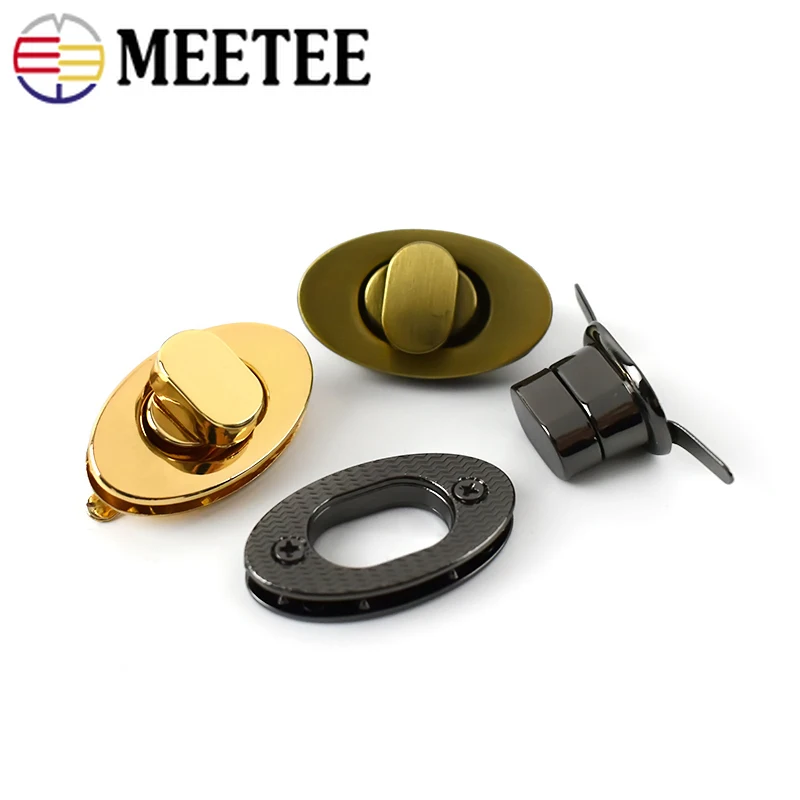 Meetee 2/4 шт. 38x22 мм металлическая сумочка поворотные замки пряжки для сумки