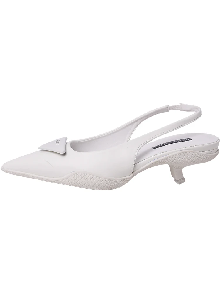 

Pointed Toe Fashion Shallow Mouth Set Feet Ladies Sandals Summer Simple Pure Color Sexy Stiletto Elegant High Heels